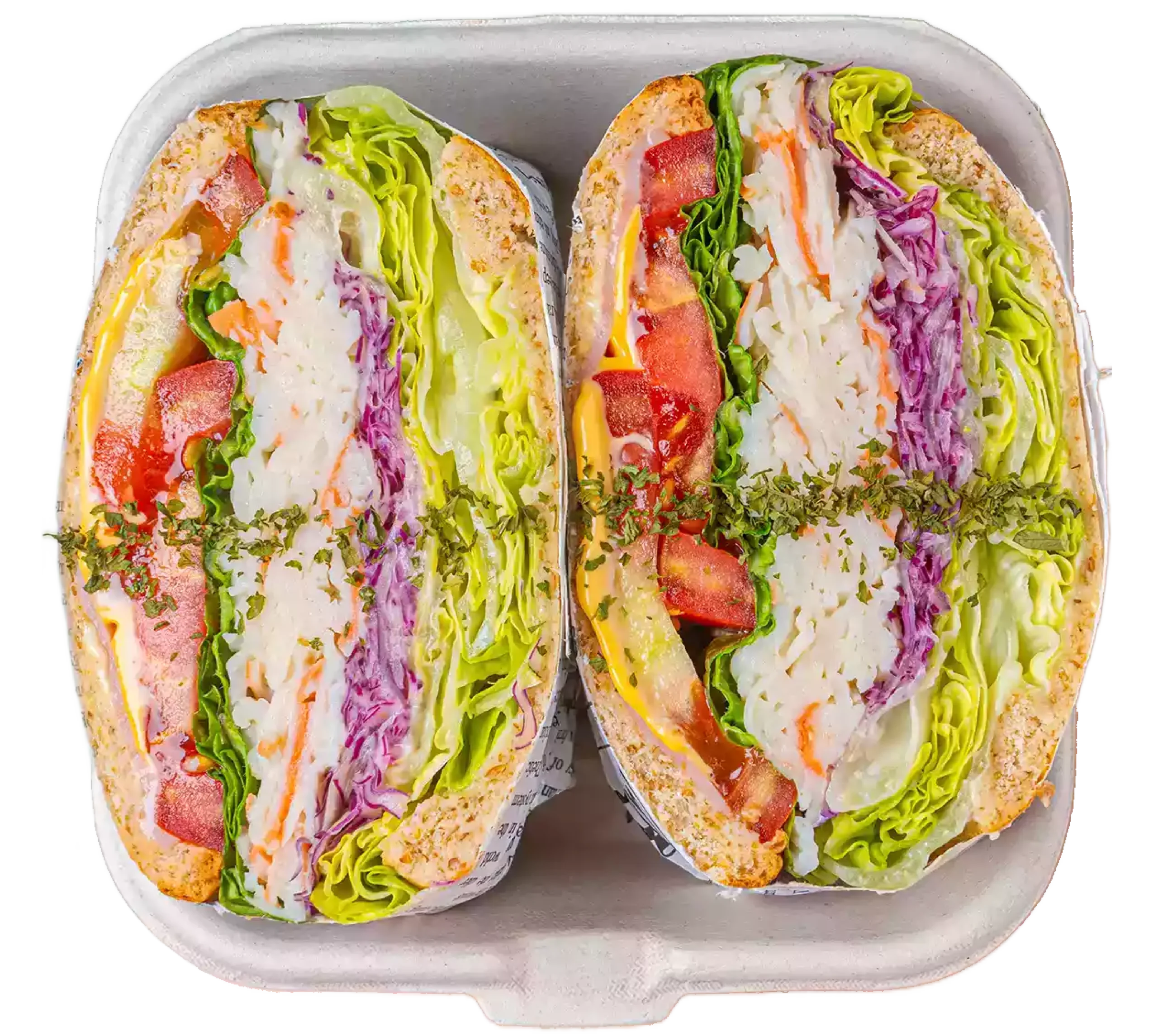 허그런치 샌드위치(신선한 채소와 단백질)